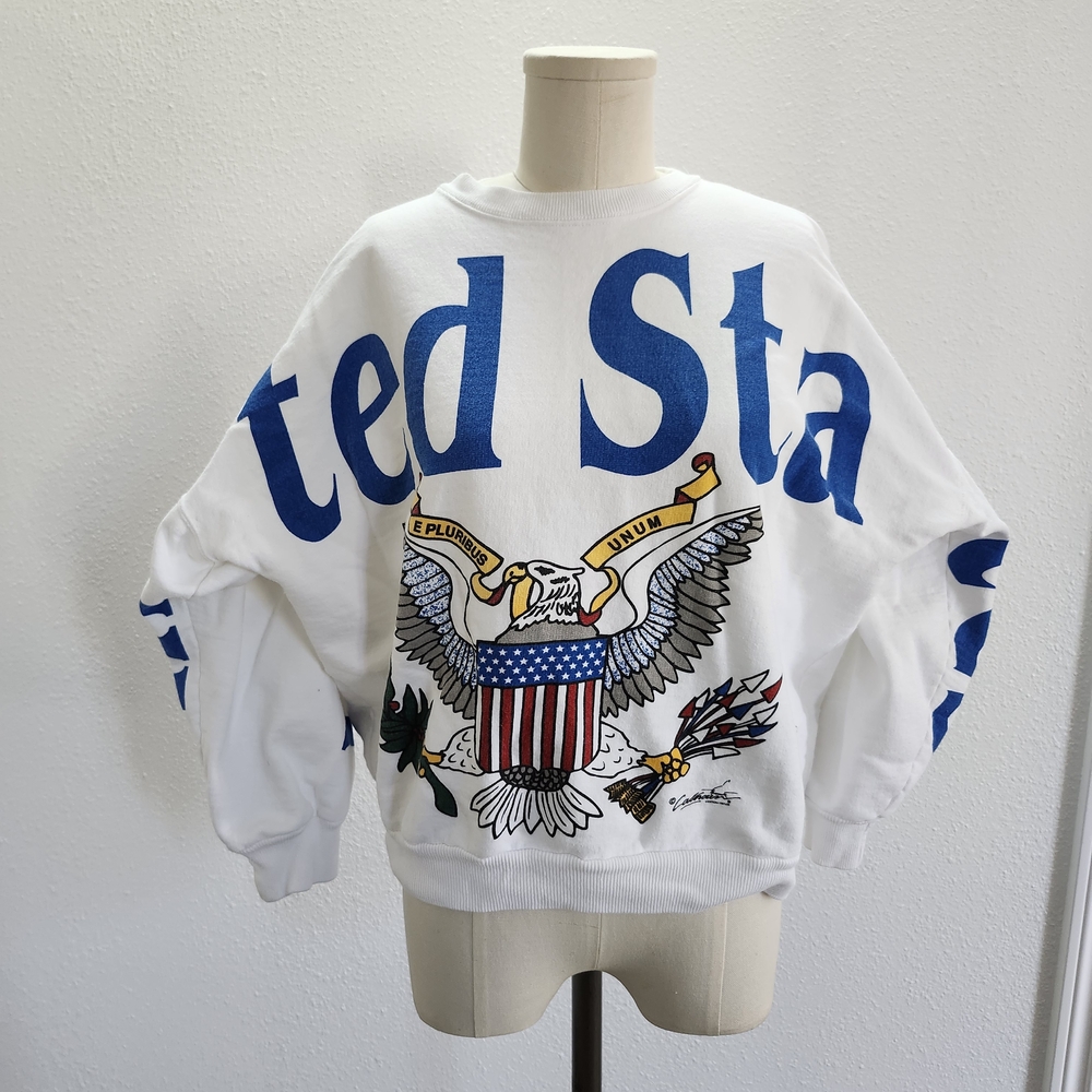 White Graphic Women's Sweater